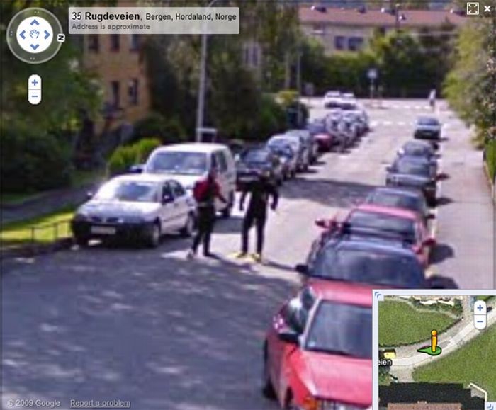 google street view funny. Fun on Google Street View
