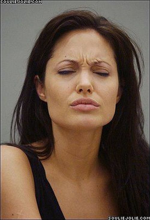 Funny Faces Of Angelina Jolie