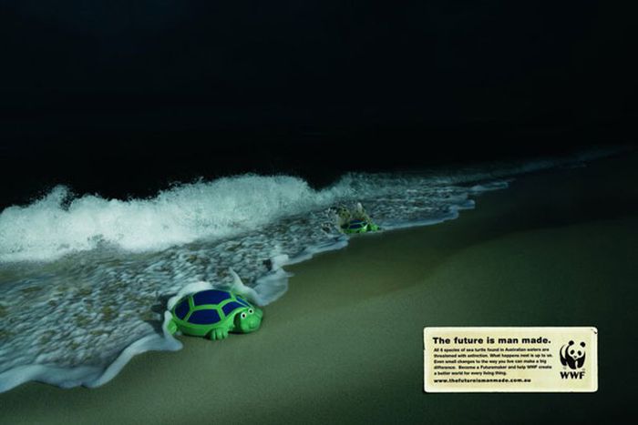 Doğal hayatı koruma derneği, doğal hayatı koruma vakfı, wwf, reklam afişleri, dikkat çeken reklam afişleri, dikkat çekici afiş 