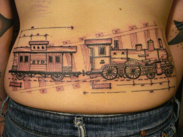 Very creative tattoos. There are different types of them – weird, strange,