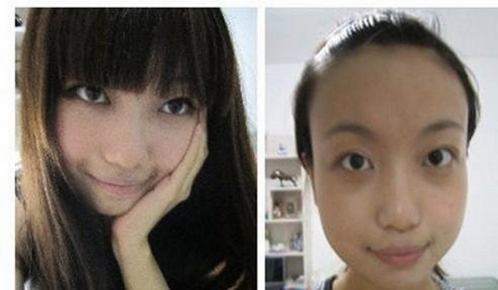 Asian Girls Before and After Make Up (22 pics)