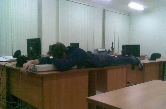 Sleeping at Work (17 pics)