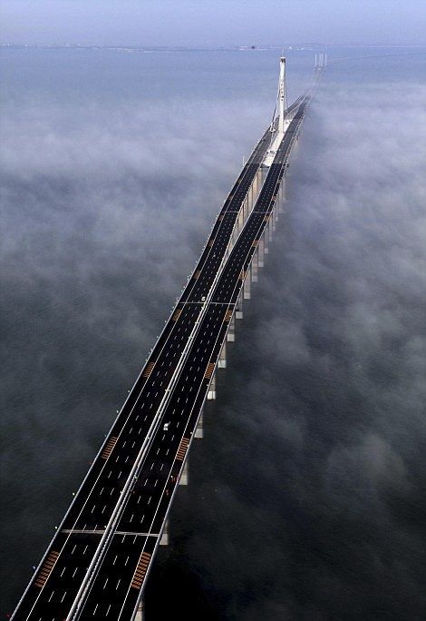 World's Longest Sea Bridge (14 pics + video)
