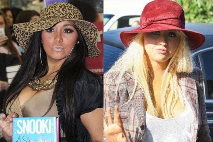 Christina Aguilera And Snooki Are Twins (10 pics)
