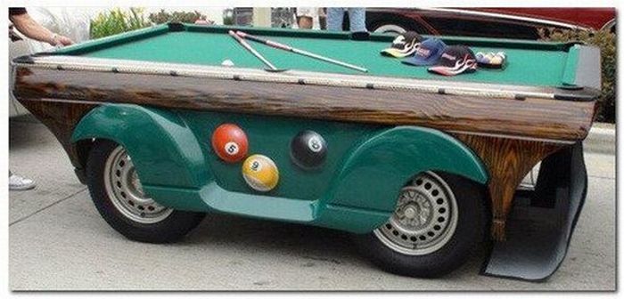 Amazing Pool Table Car (5 pics)