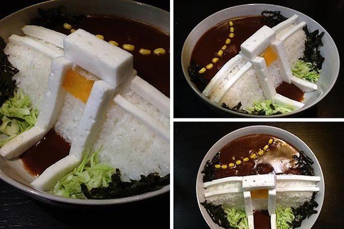 Japanese Restaurants Serve Curry With A Rice Dam (9 pics)