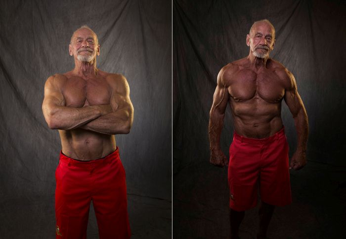Bodybuilder Compares His Body At 40 And 80 Years Old (2 pics)